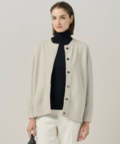 L size ONWARD(大きいサイズ) / エルサイズオンワード ブルゾン | ミルドウール ニットブルゾン