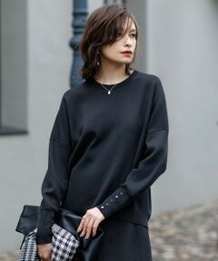 L size ONWARD(大きいサイズ) / エルサイズオンワード ニット・セーター | 【洗える】 シルキーウールダブルフェイス ニットプルオーバー