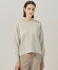 L size ONWARD(大きいサイズ) / エルサイズオンワード ニット・セーター | 【洗える】 シルキーウールダブルフェイス ニットプルオーバー