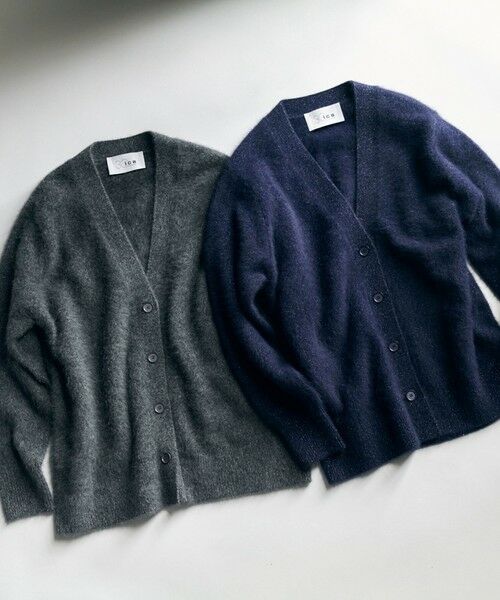 L size ONWARD(大きいサイズ) / エルサイズオンワード カーディガン・ボレロ | 【30th ANNIVERSARY】ルレックスフォックスアルパカ Vネックカーディガン | 詳細1