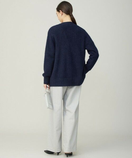 L size ONWARD(大きいサイズ) / エルサイズオンワード カーディガン・ボレロ | 【30th ANNIVERSARY】ルレックスフォックスアルパカ Vネックカーディガン | 詳細10