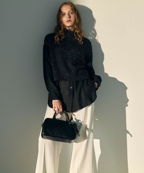 L size ONWARD(大きいサイズ) / エルサイズオンワード ベスト | 【30th ANNIVERSARY】 カシミヤブレンドルレックス ハイネックニットベスト | 詳細9