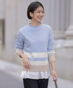 L size ONWARD(大きいサイズ) / エルサイズオンワード ニット・セーター | CAT ブロッキング ニット