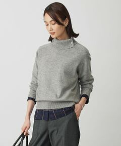 L size ONWARD(大きいサイズ) / エルサイズオンワード ニット・セーター | CASHMERE BLEND 襟付き ニット