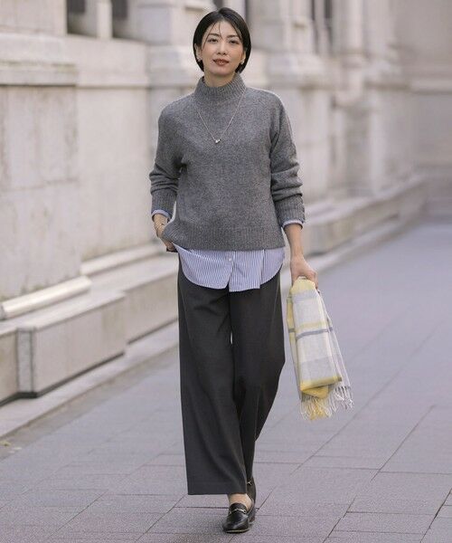 L size ONWARD(大きいサイズ) / エルサイズオンワード ニット・セーター | 【WEB限定】YAK BLEND ハイネック ニット | 詳細1