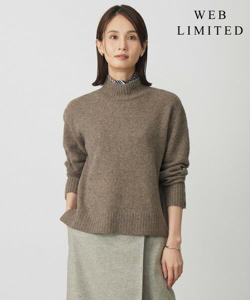 L size ONWARD(大きいサイズ)/エルサイズオンワード 【WEB限定】YAK BLEND ハイネック ニット 【WEB限定】モカ系 T15 L size ONWARD(大きいサイズ)/エルサイズオンワード 【WEB限定】YAK BLEND ハイネック ニット 【WEB限定】モカ系 T15