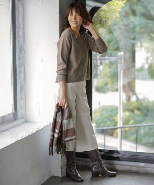 L size ONWARD(大きいサイズ) / エルサイズオンワード ニット・セーター | CASHBIT NEO Vネック ニット | 詳細1