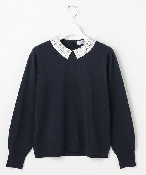 L size ONWARD(大きいサイズ) / エルサイズオンワード ニット・セーター | レーヨンストレッチ 刺?襟 ニット | 詳細17