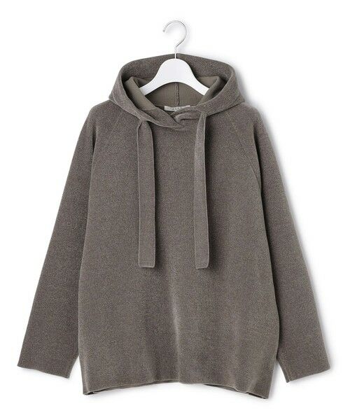 L size ONWARD(大きいサイズ) / エルサイズオンワード パーカー | 【SLOW/一部店舗限定】ベロア風ニット パーカー | 詳細6