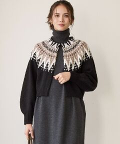 L size ONWARD(大きいサイズ) / エルサイズオンワード ニット・セーター | 【SLOW/一部店舗限定】ジャカード カーディガン