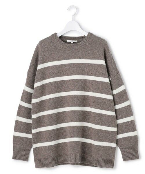 L size ONWARD(大きいサイズ) / エルサイズオンワード ニット・セーター | 【SLOW/一部店舗限定】ソフトウール ボーダー ニット | 詳細4