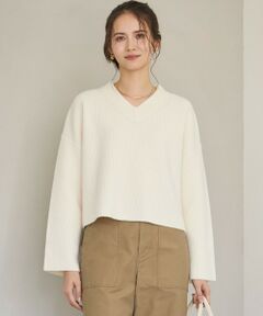 L size ONWARD(大きいサイズ) / エルサイズオンワード ニット・セーター | 【SLOW/一部店舗限定】ソフトウール Vネック ニット