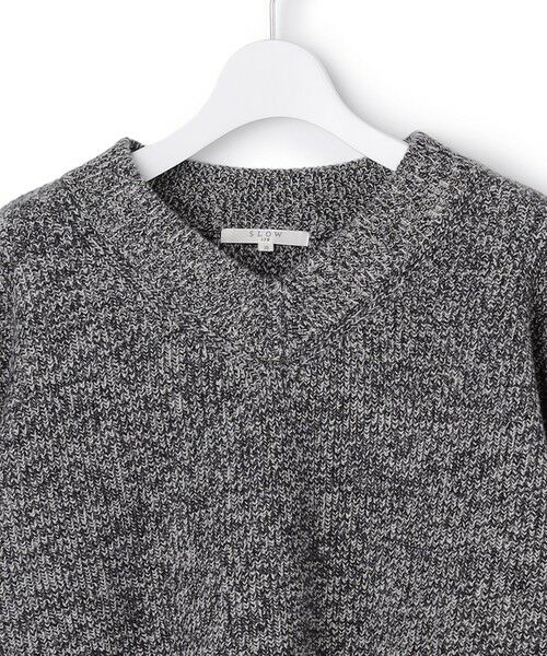 L size ONWARD(大きいサイズ) / エルサイズオンワード ニット・セーター | 【SLOW/一部店舗限定】ソフトウール Vネック ニット | 詳細9