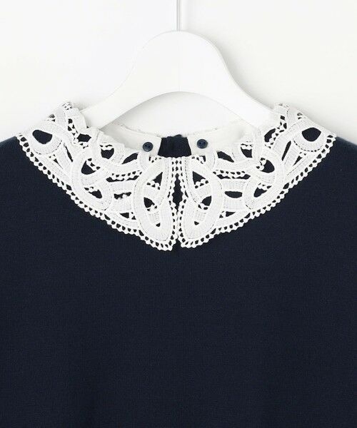 L size ONWARD(大きいサイズ) / エルサイズオンワード ニット・セーター | レース襟 ニット | 詳細13