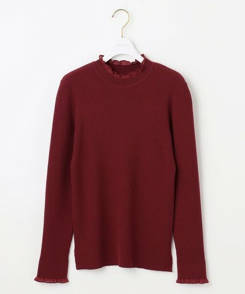 L size ONWARD(大きいサイズ) / エルサイズオンワード ニット・セーター | CICA加工 フリルネック プルオーバー | 詳細13