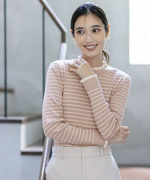 L size ONWARD(大きいサイズ) / エルサイズオンワード ニット・セーター | CICA加工 フリルネック プルオーバー | 詳細25