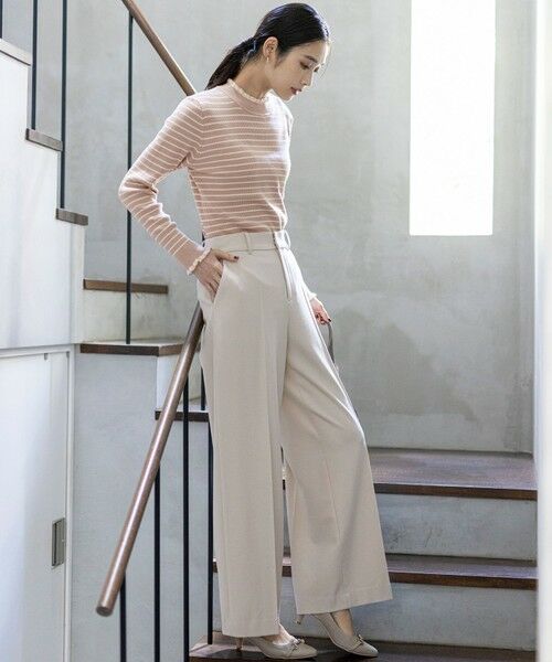 L size ONWARD(大きいサイズ) / エルサイズオンワード ニット・セーター | CICA加工 フリルネック プルオーバー | 詳細26