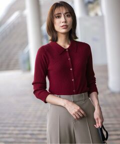 L size ONWARD(大きいサイズ) / エルサイズオンワード ニット・セーター | CICA加工 襟デザイン ニット