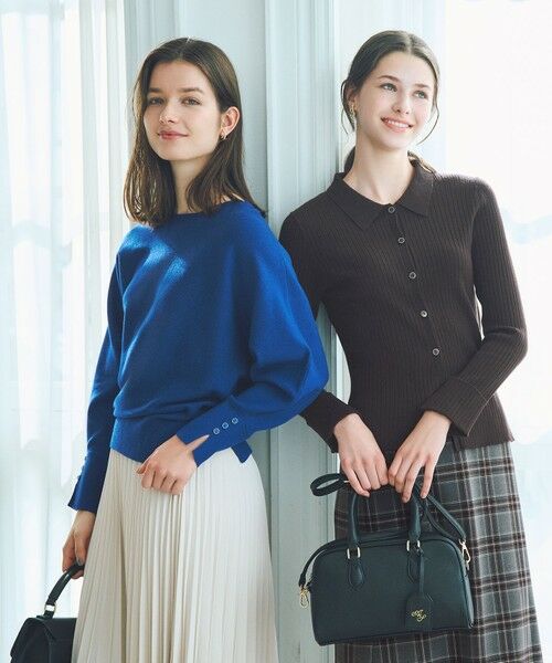 L size ONWARD(大きいサイズ) / エルサイズオンワード ニット・セーター | CICA加工 襟デザイン ニット | 詳細27