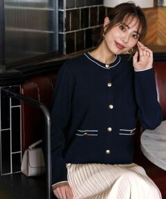 L size ONWARD(大きいサイズ) / エルサイズオンワード カーディガン・ボレロ | CICA加工 ニット ジャケット