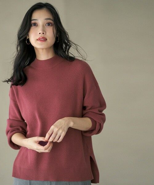 L size ONWARD(大きいサイズ) / エルサイズオンワード ニット・セーター | CICA加工 ビューティ畔ボトルネック ニット | 詳細10