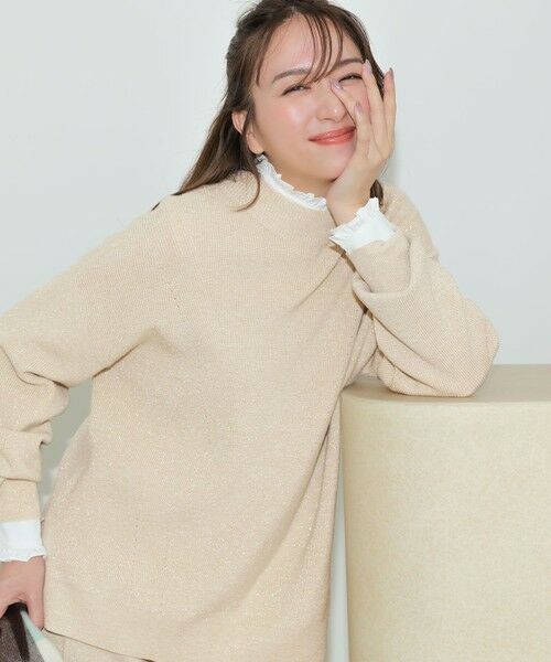 L size ONWARD(大きいサイズ) / エルサイズオンワード ニット・セーター | CICA加工 ビューティ畔ボトルネック ニット | 詳細27