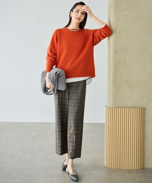 L size ONWARD(大きいサイズ) / エルサイズオンワード ニット・セーター | ウールカシミヤブレンドラグランスリーブ ニット | 詳細5