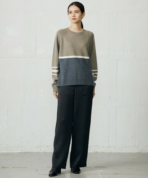 L size ONWARD(大きいサイズ) / エルサイズオンワード ニット・セーター | ウールカシミヤブレンドラグランスリーブ ニット | 詳細10