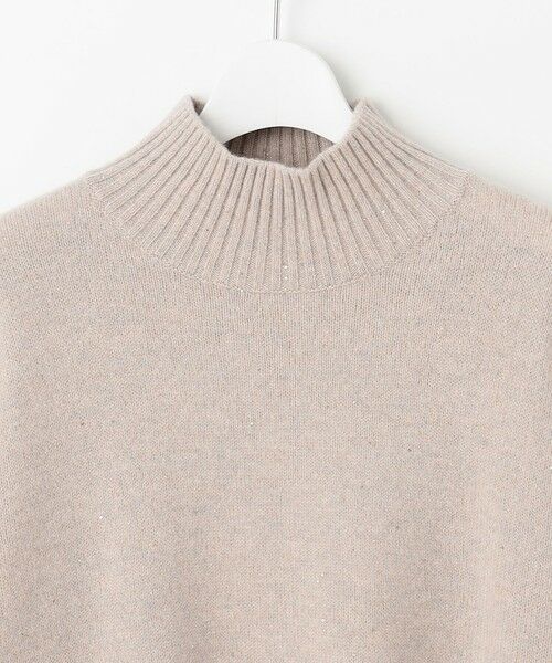 L size ONWARD(大きいサイズ) / エルサイズオンワード ニット・セーター | ウールカシミヤブレンドスパンコールハイネック ニット | 詳細8