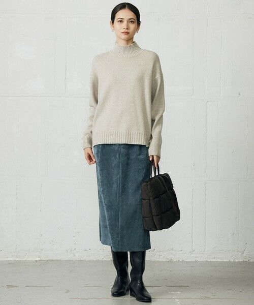 L size ONWARD(大きいサイズ) / エルサイズオンワード ニット・セーター | ウールカシミヤブレンドスパンコールハイネック ニット | 詳細5