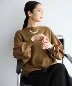 L size ONWARD(大きいサイズ) / エルサイズオンワード ニット・セーター | ウールミラノランタンスリーブ ニット