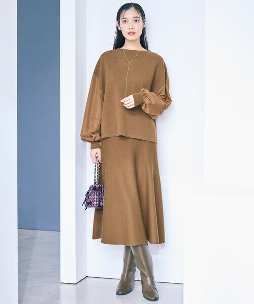 L size ONWARD(大きいサイズ) / エルサイズオンワード ニット・セーター | ウールミラノランタンスリーブ ニット | 詳細10