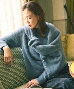 L size ONWARD(大きいサイズ) / エルサイズオンワード ニット・セーター | 【SHIHOさん着用】ヘアリーフォックスプルオーバー ニット