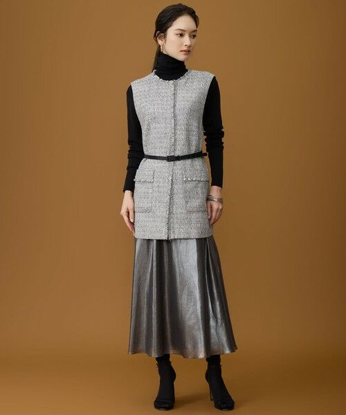 L size ONWARD(大きいサイズ) / エルサイズオンワード ニット・セーター | 【SHIHOさん着用】ウールシルクミックスインナー ニット | 詳細15