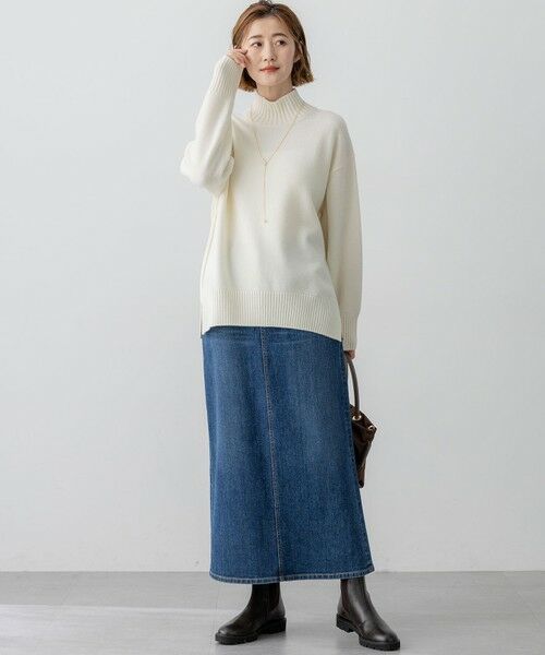 L size ONWARD(大きいサイズ) / エルサイズオンワード ニット・セーター | 【見上愛さんコラボカラー/Oggi掲載】カシミヤブレンド ハイネック ニット | 詳細15