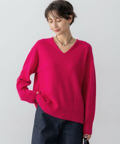 L size ONWARD(大きいサイズ) / エルサイズオンワード ニット・セーター | 【見上愛さんコラボカラー/VERY掲載】カシミヤブレンド Vネック ニット