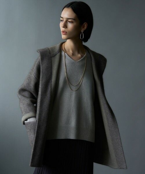 L size ONWARD(大きいサイズ) / エルサイズオンワード ニット・セーター | 【見上愛さんコラボカラー/VERY掲載】カシミヤブレンド Vネック ニット | 詳細10