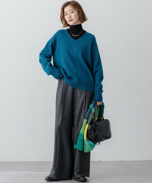 L size ONWARD(大きいサイズ) / エルサイズオンワード ニット・セーター | 【見上愛さんコラボカラー/VERY掲載】カシミヤブレンド Vネック ニット | 詳細21