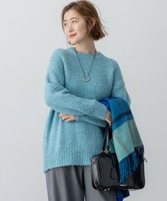 【見上愛さん着用/STORY・VERY掲載】ブラッシュドエアーウール ファンシーニット