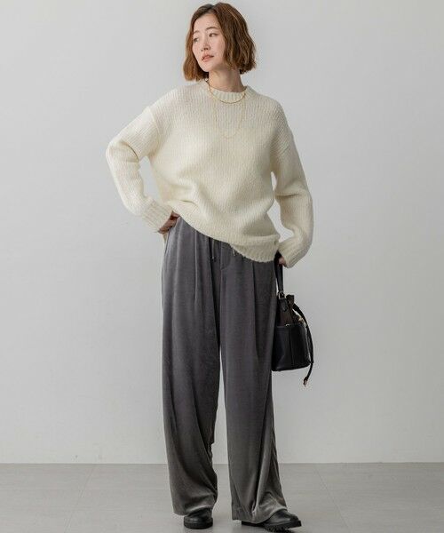 L size ONWARD(大きいサイズ) / エルサイズオンワード ニット・セーター | 【見上愛さん着用/STORY・VERY掲載】ブラッシュドエアーウール ファンシーニット | 詳細7