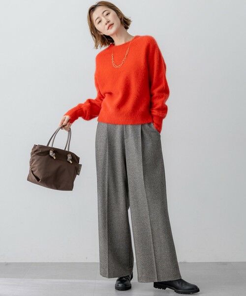 L size ONWARD(大きいサイズ) / エルサイズオンワード ニット・セーター | フォックスカシミヤファー ショート丈 ニット | 詳細4