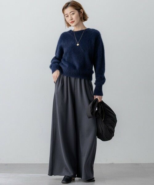 L size ONWARD(大きいサイズ) / エルサイズオンワード ニット・セーター | フォックスカシミヤファー ショート丈 ニット | 詳細18