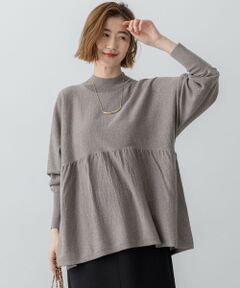 L size ONWARD(大きいサイズ) / エルサイズオンワード ニット・セーター | 【洗える】ウールギャザー ドルマンスリーブ ニット