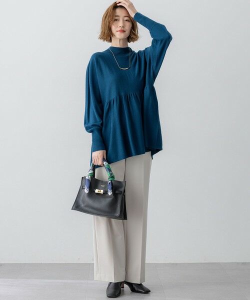 L size ONWARD(大きいサイズ) / エルサイズオンワード ニット・セーター | 【洗える】ウールギャザー ドルマンスリーブ ニット | 詳細9