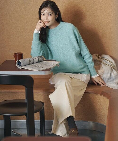 L size ONWARD(大きいサイズ) / エルサイズオンワード ニット・セーター | 【洗える】ウールカシミヤラメ ドルマンスリーブ ニット | 詳細17