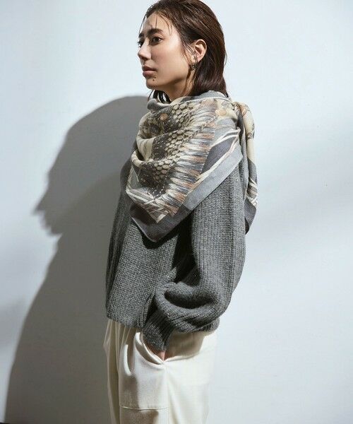 L size ONWARD(大きいサイズ) / エルサイズオンワード ニット・セーター | 【洗える】スパンコールバルキー クロップド ニット | 詳細4