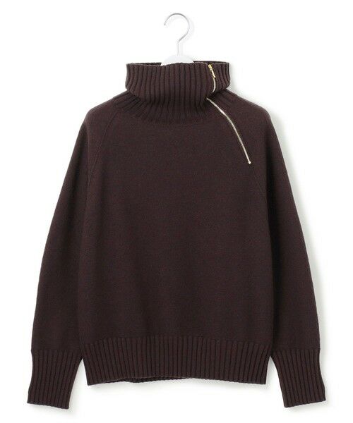 L size ONWARD(大きいサイズ) / エルサイズオンワード ニット・セーター | ボイルドウールコンビ ジップ タートルニット | 詳細10
