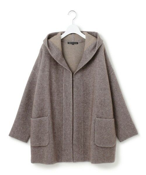 L size ONWARD(大きいサイズ) / エルサイズオンワード その他アウター | 【洗える】ラクーンブレンドダブルフェイス フーディー ニットカーディガン | 詳細8