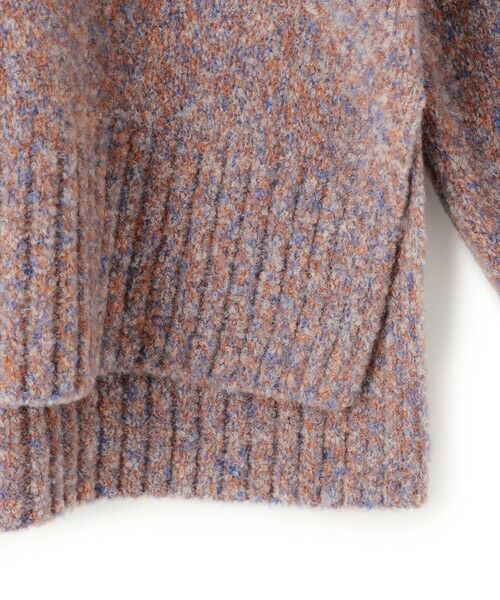 L size ONWARD(大きいサイズ) / エルサイズオンワード ニット・セーター | 【洗える】ミックスブークレ サイドスリットタートルニット | 詳細8