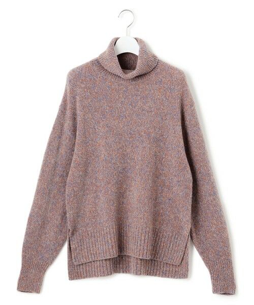 L size ONWARD(大きいサイズ) / エルサイズオンワード ニット・セーター | 【洗える】ミックスブークレ サイドスリットタートルニット | 詳細4